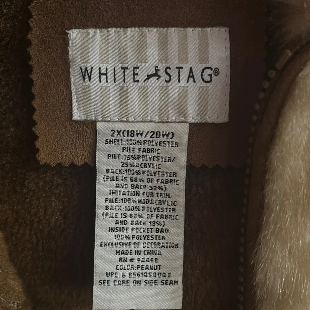 White Stag Brown Faux Fur Trimmed Jacket - Picture 4 of 16